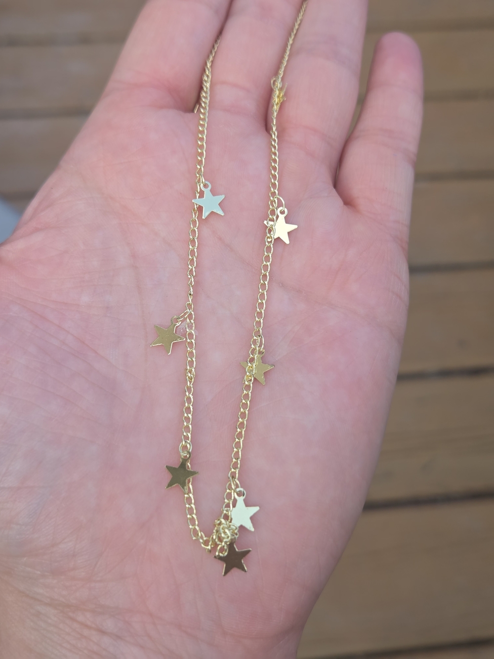 Gold Plated Sterling Silver 925 Star Charm Necklace for Women